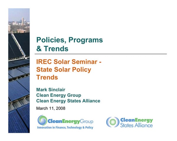 IREC-solar-policies-may08 cover