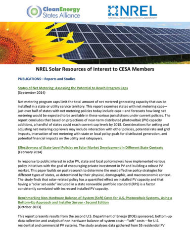 NREL-Solar-Publication-and-Resource-Summaries cover